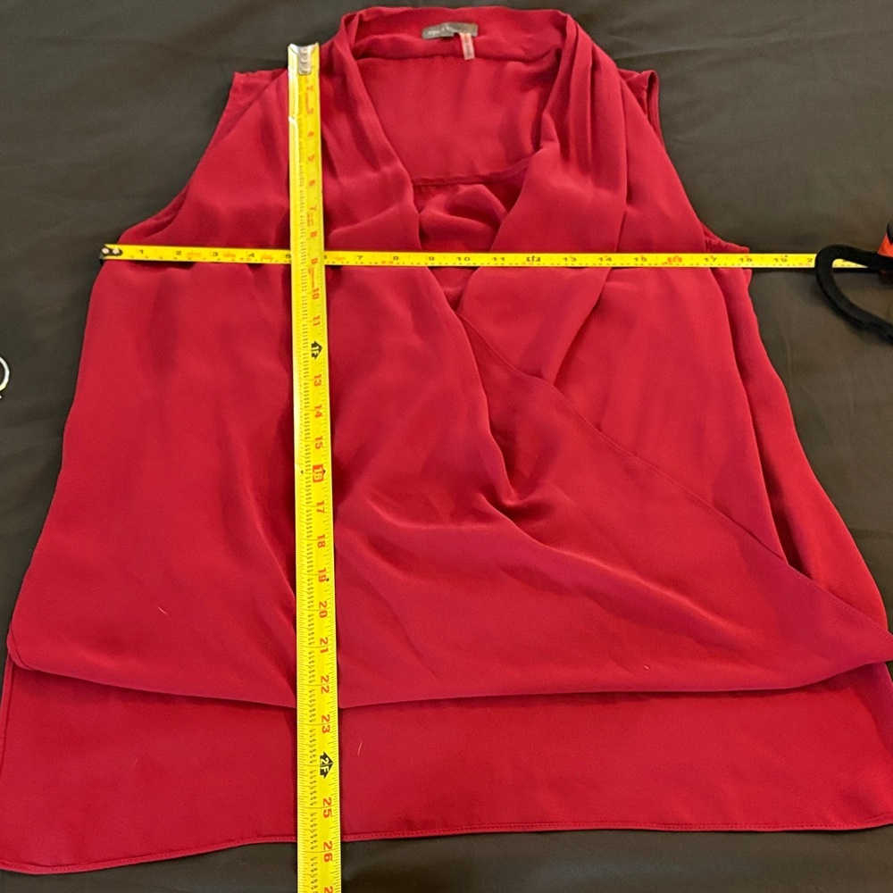 EUC Vince Camuto Deep Red/Maroon Sleeveless Blouse-S - Picture 5 of 5
